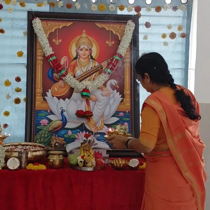 Saraswati Puja ceremony at Agastya Nursing College — Agastya College of Nursing