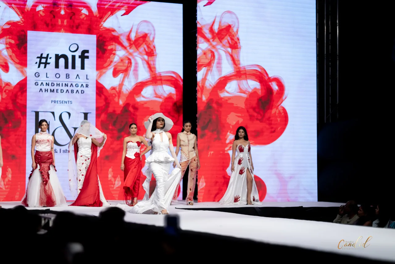 A spectacular showcase of student creativity at NIF Gandhinagar Fashion Show 2026. — nif-global-gandhinagar