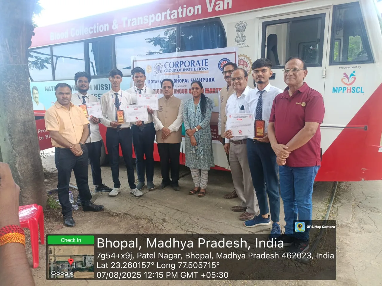 Blood donation camp 7.8.25 — Corporate Institute of Pharmacy