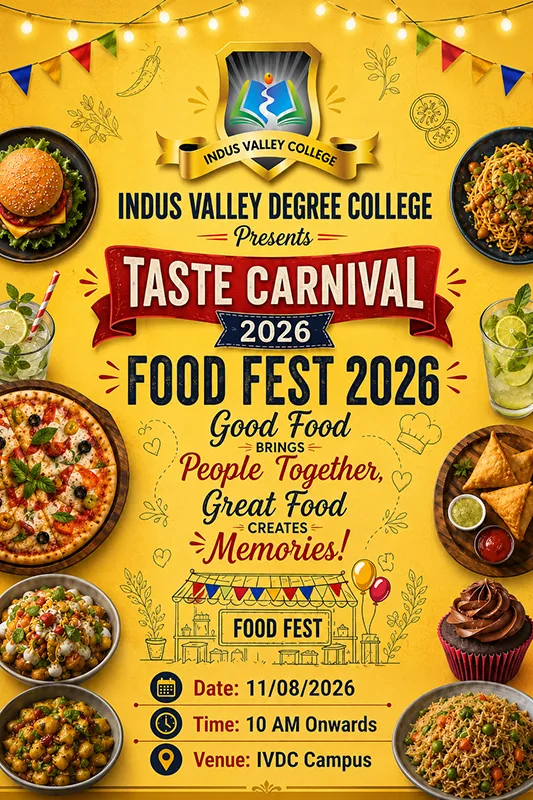 Taste Carnival 2026 — Indus Valley Degree College
