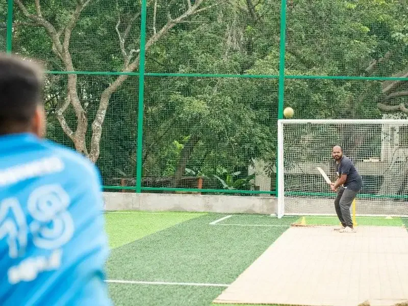 ABBS Bangalore students enjoying cricket on campus grounds. — Acharya Bangalore B-School