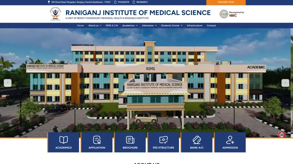 Official college website image alternate view
