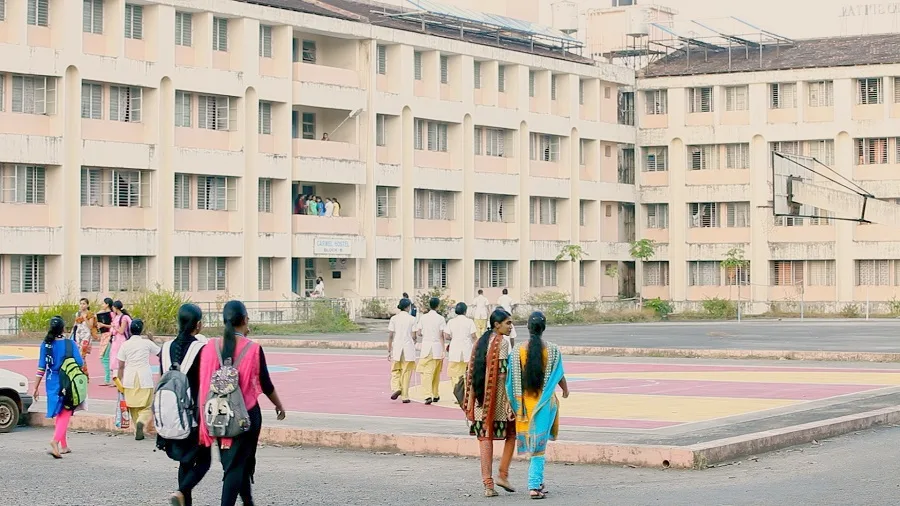 Father Muller College of Nursing — Hostel Building And Sports Court Image Embedded On Hostel Page