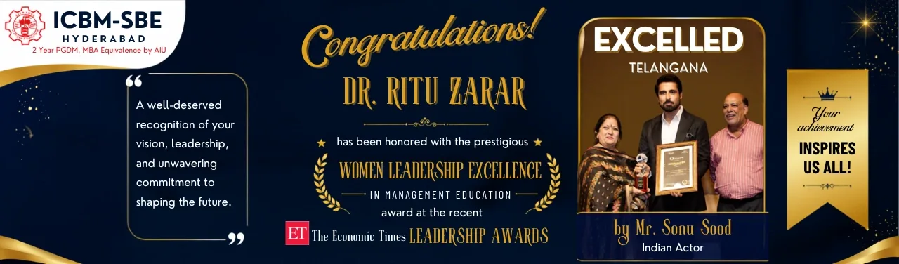 Economic Times Top Business School In Hyderabad,India — ICBM-School of Business Excellence (Institute of Computers and Business Management)