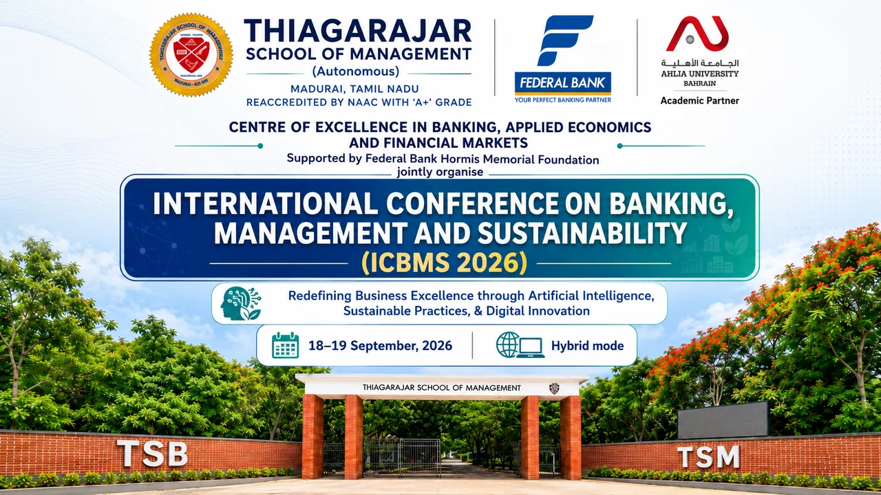 International Conference on Banking & Sustainability — Thiagarajar School of Management