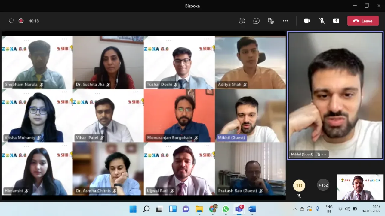 Bizooka 7.0 Event at SIIB — Symbiosis Institute of International Business
