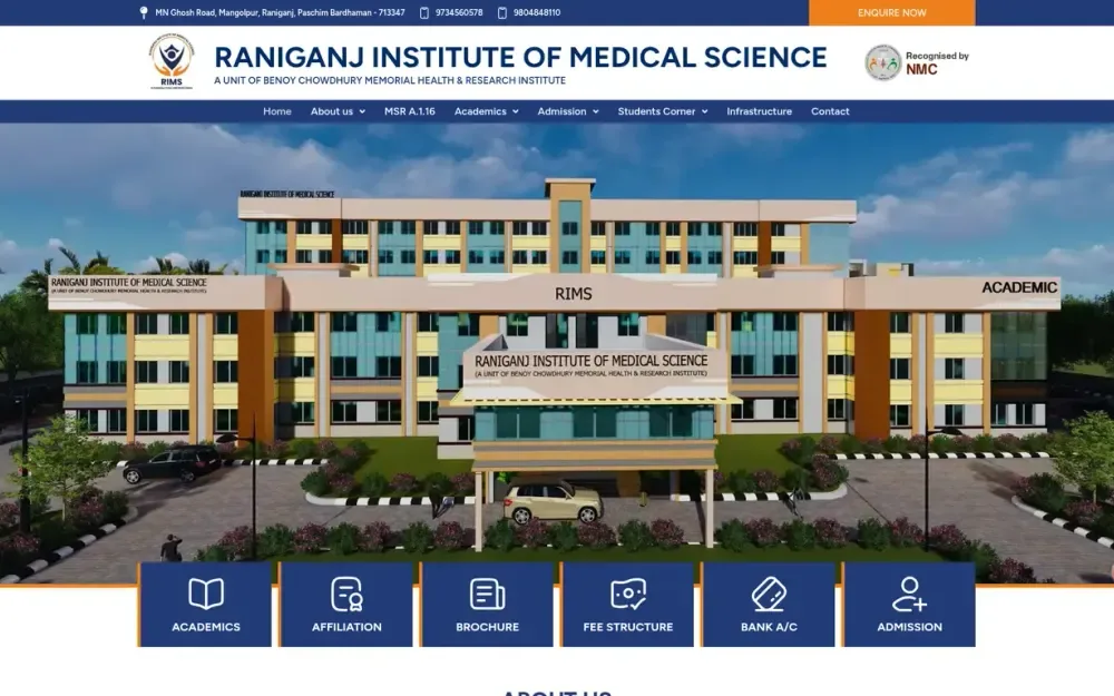 Official college website image detail