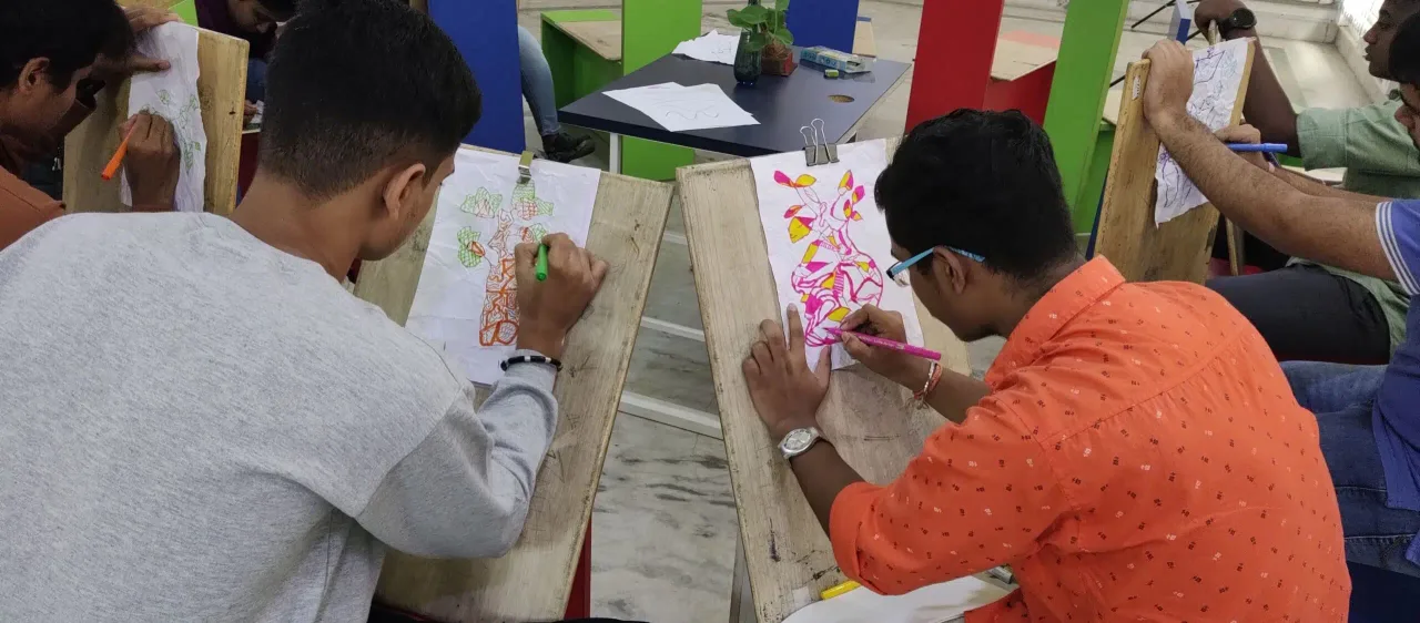 Students practicing Art at Animaster Design College — Animaster College of Animation and Design