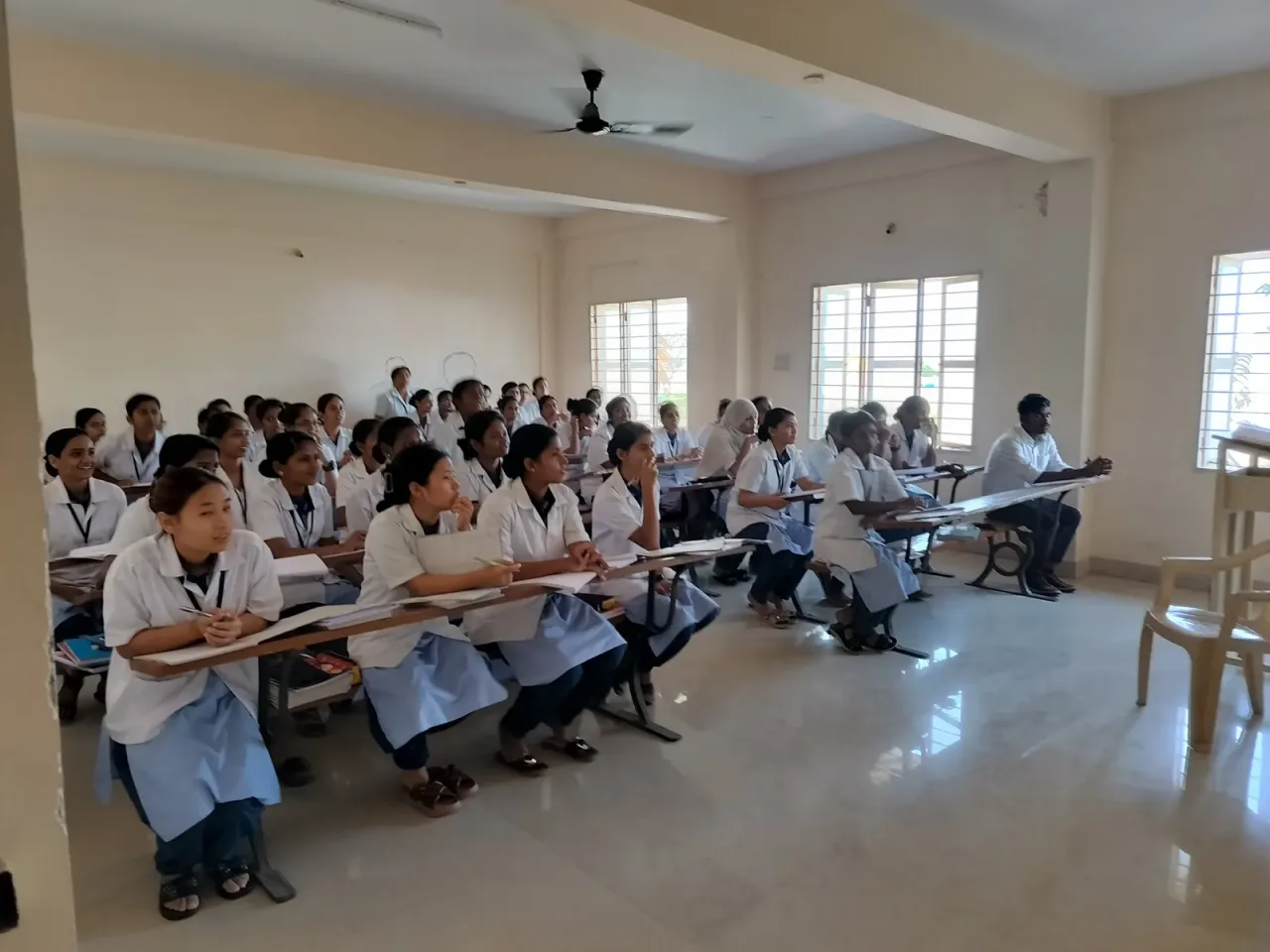 Lecture hall with nursing students — Ashwini College of Nursing (Ashwini Institute of Nursing)