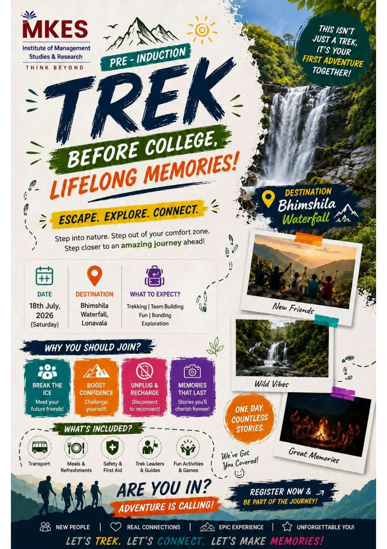 Trekking event at MKES Institute of Management Studies and Research — M.K.E.S. Institute of Management Studies and Research