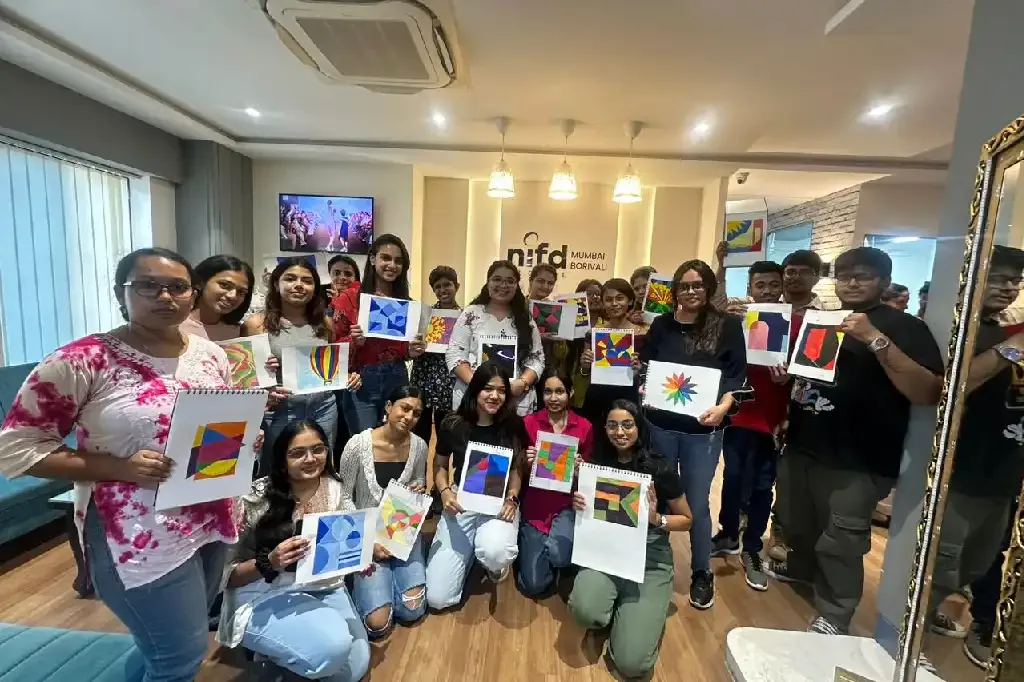 A group of students learning in fashion design classes — nif-global-mumbai-borivali