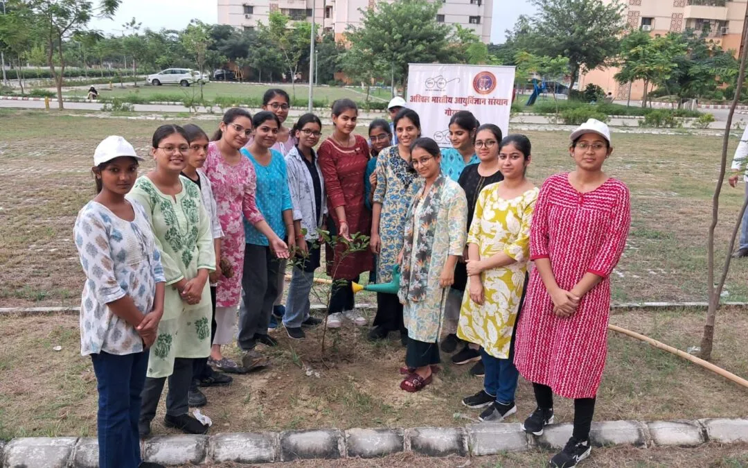 Swachhata Hi Seva campaign, A tree plantation drive was conducted at AIIMS Gorakhpur! — All India Institute of Medical Sciences, Gorakhpur