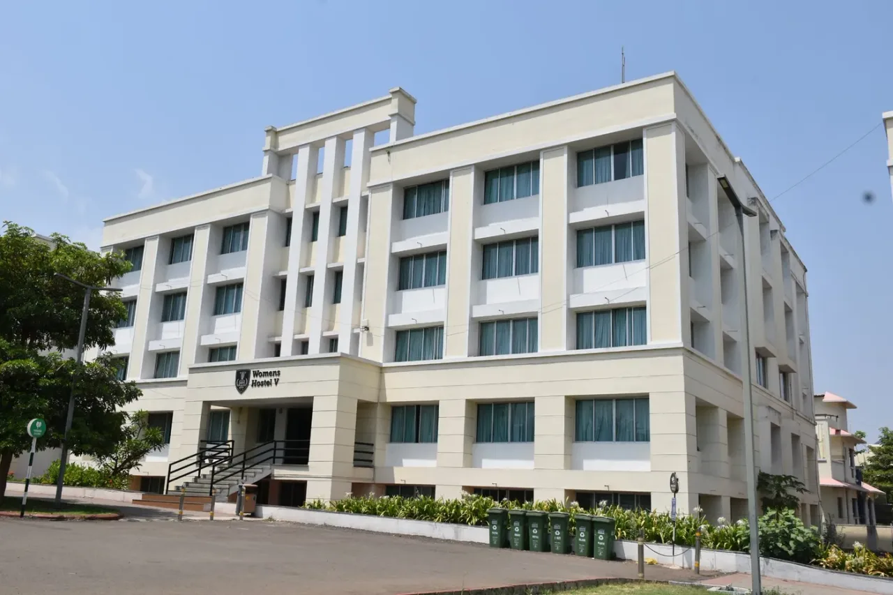 Women's hostel block on the Krishna Vishwa Vidyapeeth campus, Karad