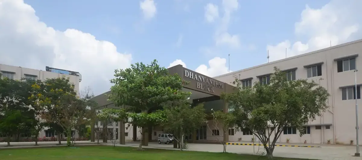 Dhanvantri academic block at the Rajalakshmi Health City campus of Annaii Medical College and Hospital