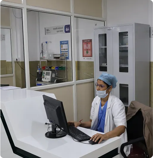 Arya Medical College Hospital patient room and campus facility