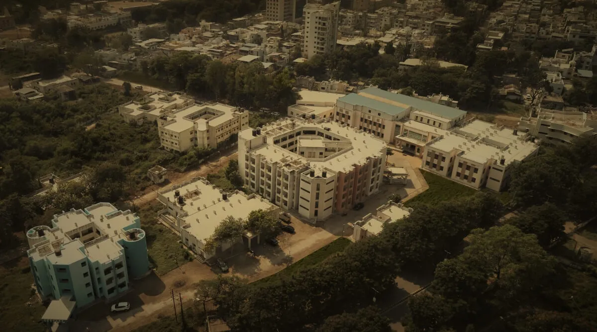 Aerial view of the Dr. Kiran C. Patel Medical College & Research Institute complex at the New Civil Hospital Campus, Bharuch