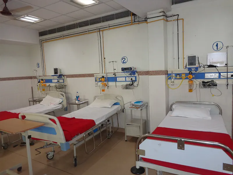 Emergency facility at N C Medical College and Hospital