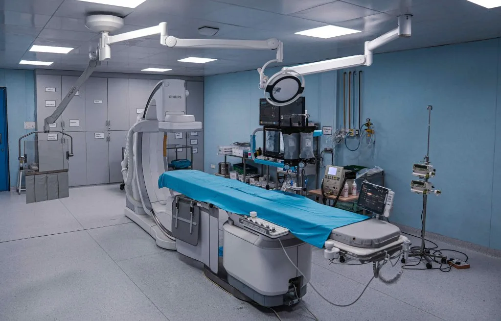 Cardiac catheterisation and interventional suite at Parul Sevashram Hospital, Vadodara