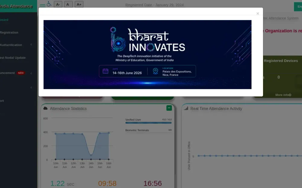 Shri Siddhi Vinayak Medical College Sambhal NMC attendance source screenshot