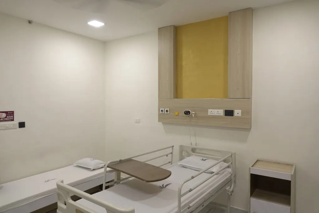 Hospital patient room at Travancore Medicity